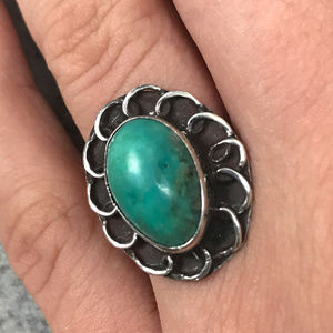 Elegant Silver Ring with Turquoise Stone